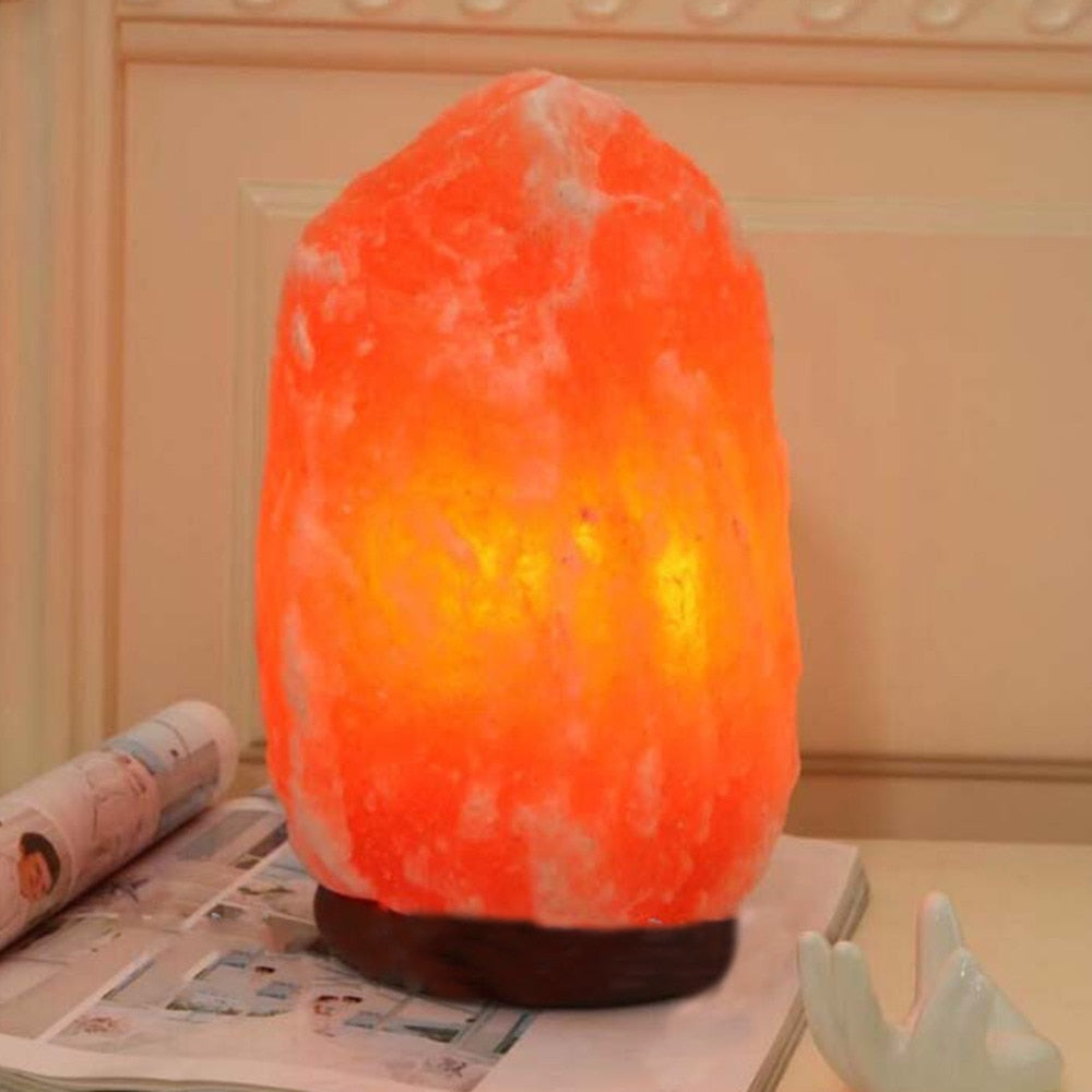 Lámpara de sal de cristal del Himalaya