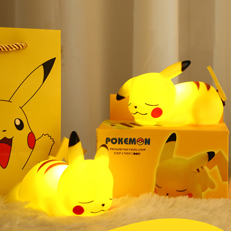 Lámpara de noche con forma de monstruo de bolsillo Pikachu
