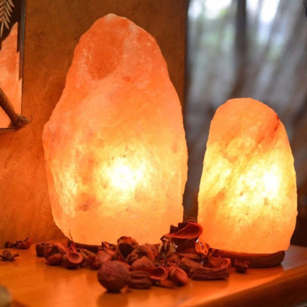 Lámpara de sal de cristal del Himalaya