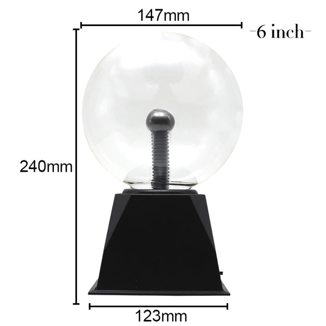 Lampe boule de plasma en cristal magique