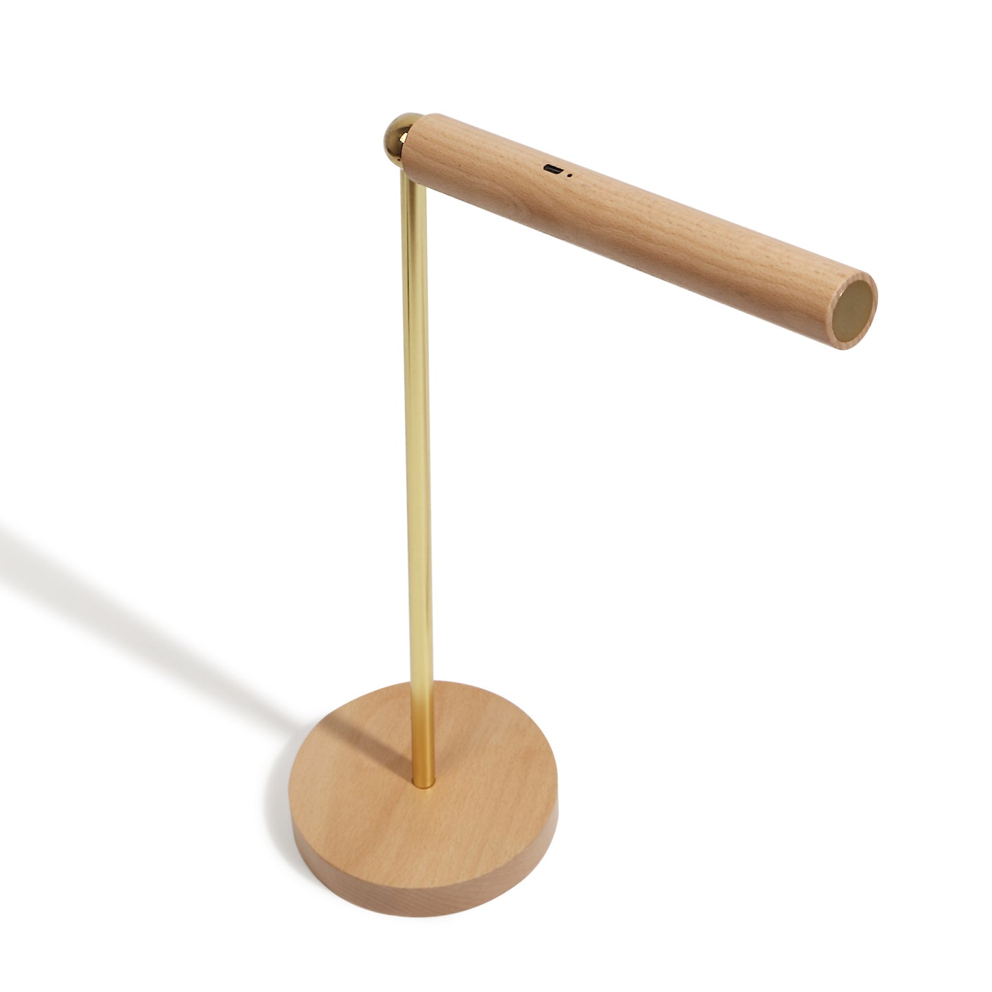 Minimalistische houten bureaulamp