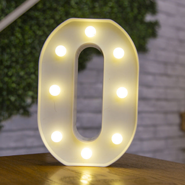 Lumières LED avec lettres de l'alphabet