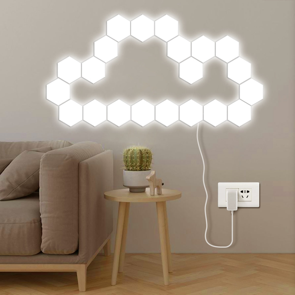 Lampe LED hexagonale