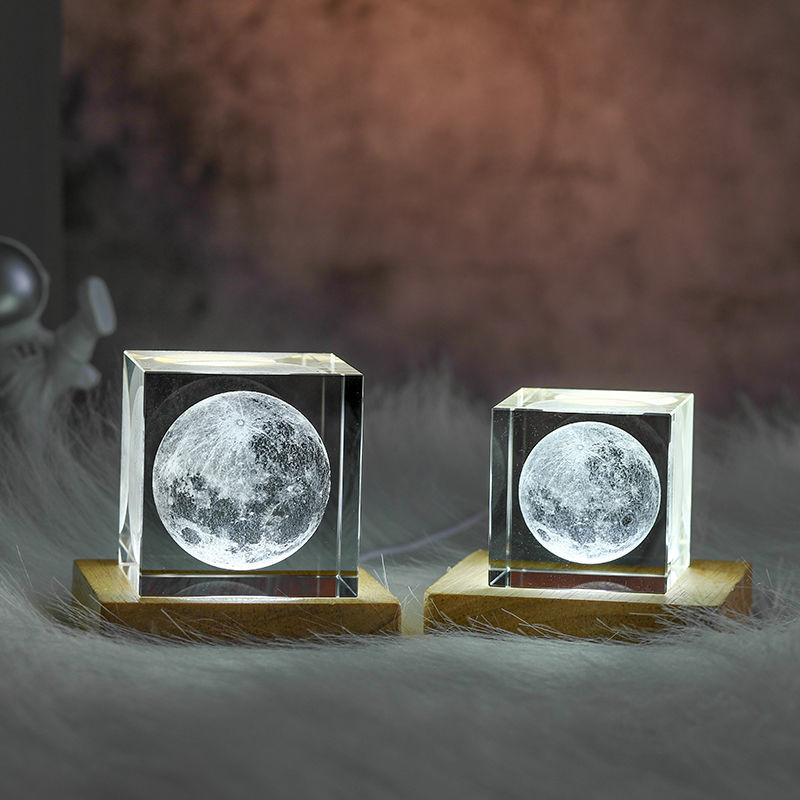 Lumière LED Cube de Lune modèle 3D