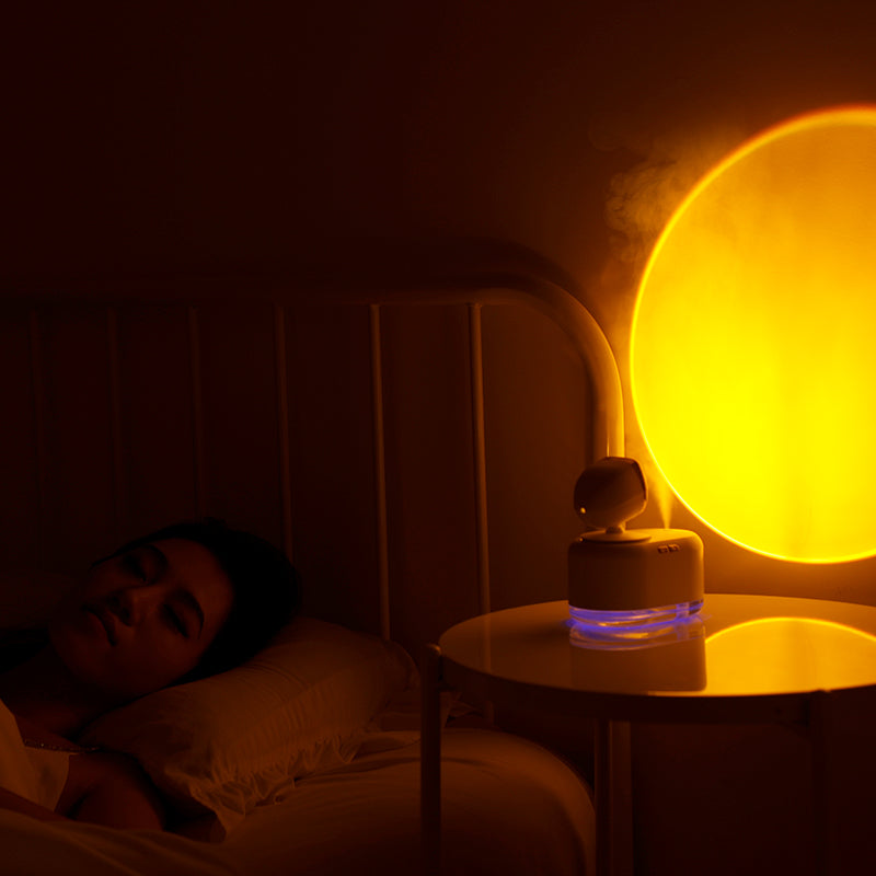 Humidificateur de lampe de coucher de soleil sans fil