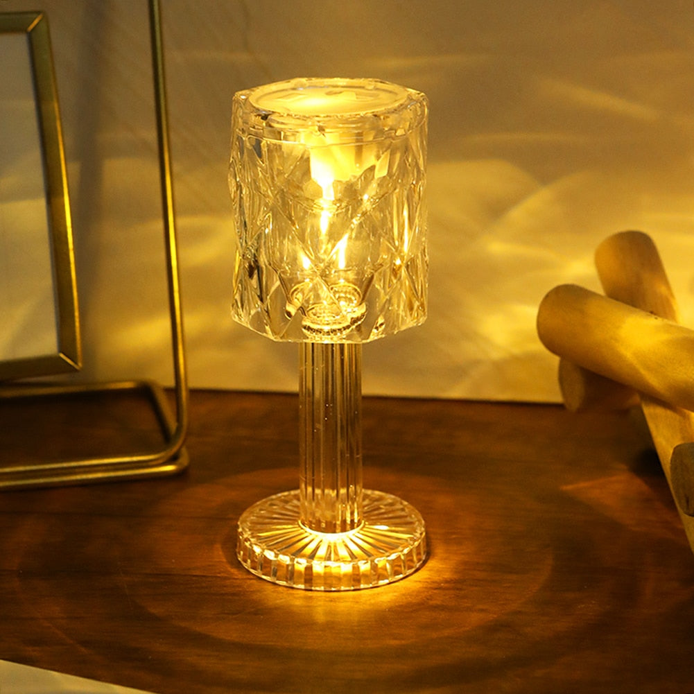 Lampe de bureau LED en cristal