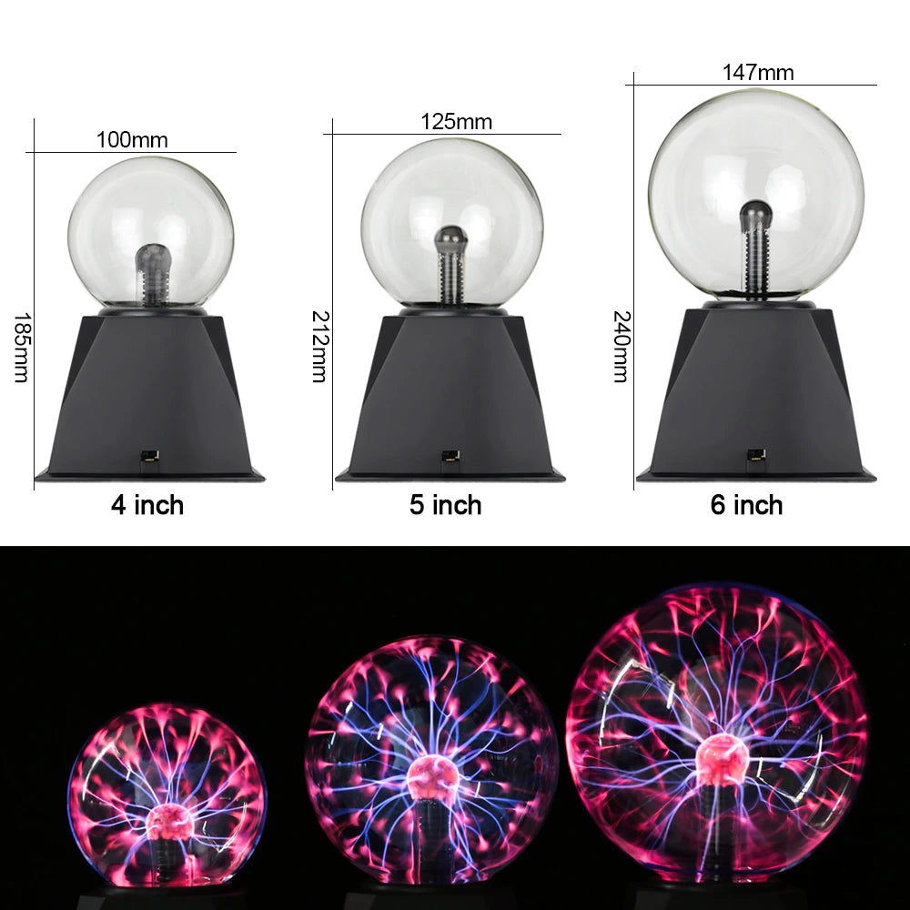 Lampe boule de plasma en cristal magique