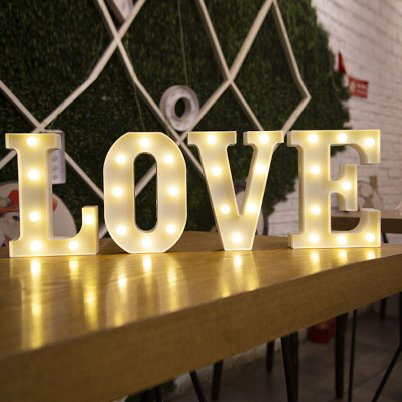 Lumières LED avec lettres de l'alphabet