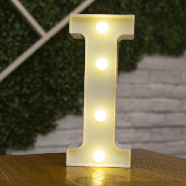 Lumières LED avec lettres de l'alphabet