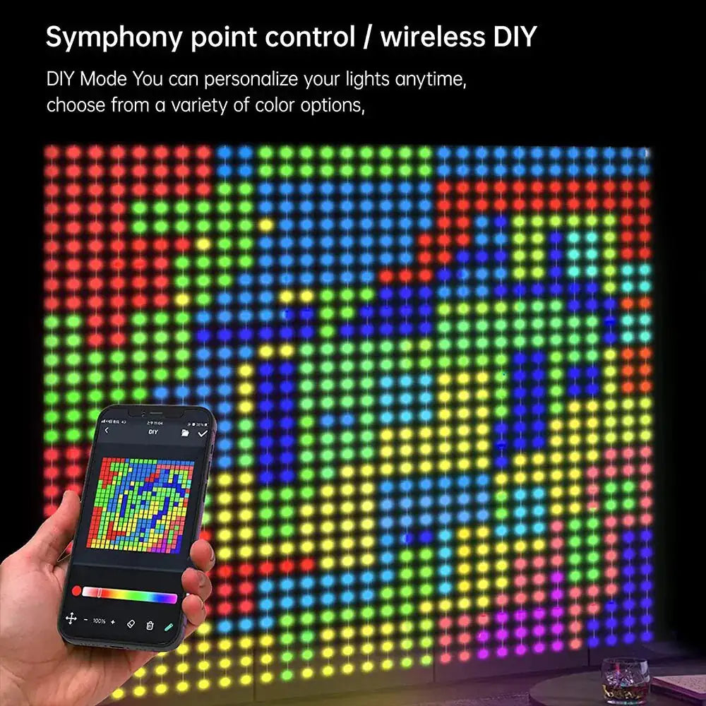 Kleurengolven LED-gordijn synchronisatielampen